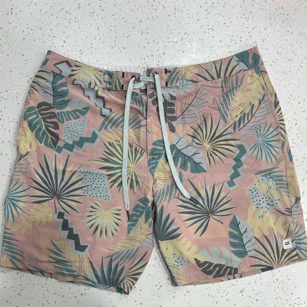 Trunks Co. Tropical Print Swim Board Shorts